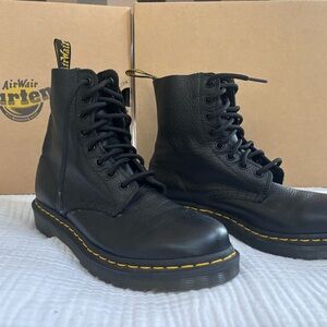 Dr. Martens Black Textured Boots